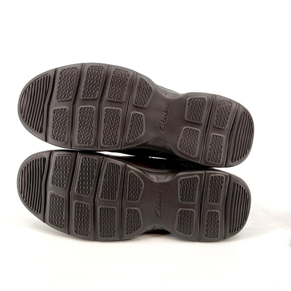 Clarks Bradley Leather Mid Comfort Boots Size 9M Brown Lace‑Up Ankle Boots - Picture 10 of 14